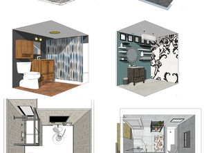 衛(wèi)具、水具、潔具衛(wèi)生間浴室SU模型設計圖下載